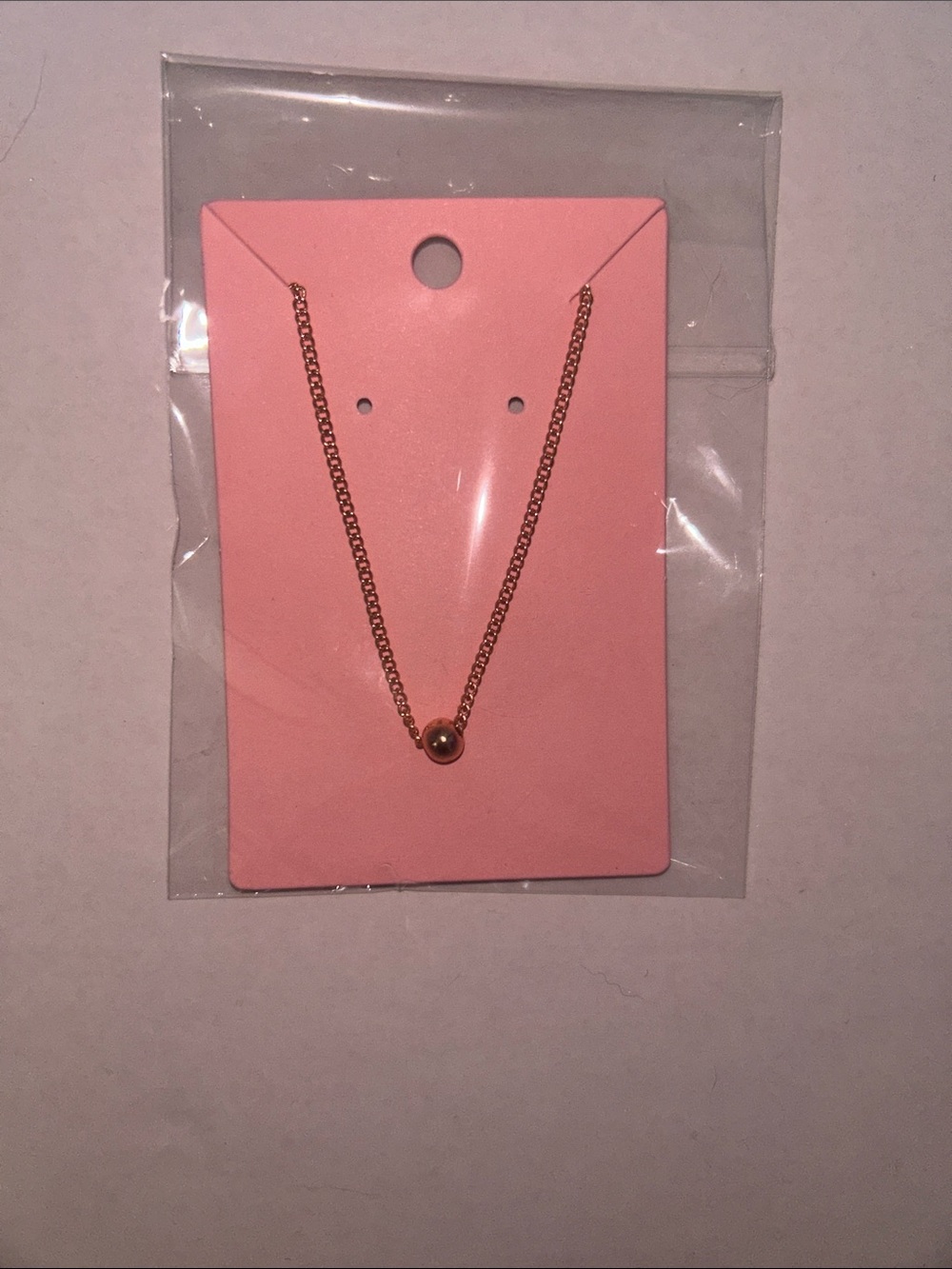 Minimal Rose Gold Single Bead Necklace